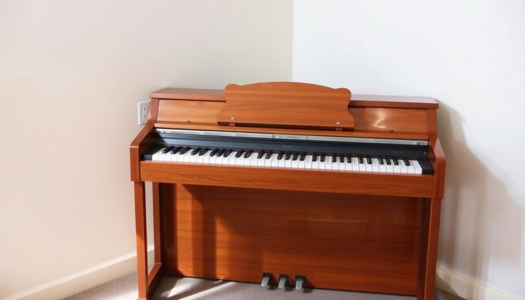 A budget piano standing in a modest, well-lit room, its polished wooden frame and muted gray keys reflecting the soft, even lighting. The piano is the focal point, surrounded by a simple, uncluttered background that emphasizes its practicality and functionality. The scene conveys a sense of accessibility and affordability, suitable for a group setting where the focus is on the music rather than the equipment. The piano's clean, minimalist design suggests a balance between quality and cost-effectiveness, making it an appealing choice for those seeking a versatile, budget-friendly instrument. A budget piano standing in a modest, well-lit room, its polished wooden frame and muted gray keys reflecting the soft, even lighting. The piano is the focal point, surrounded by a simple, uncluttered background that emphasizes its practicality and functionality. The scene conveys a sense of accessibility and affordability, suitable for a group setting where the focus is on the music rather than the equipment. The piano's clean, minimalist design suggests a balance between quality and cost-effectiveness, making it an appealing choice for those seeking a versatile, budget-friendly instrument.