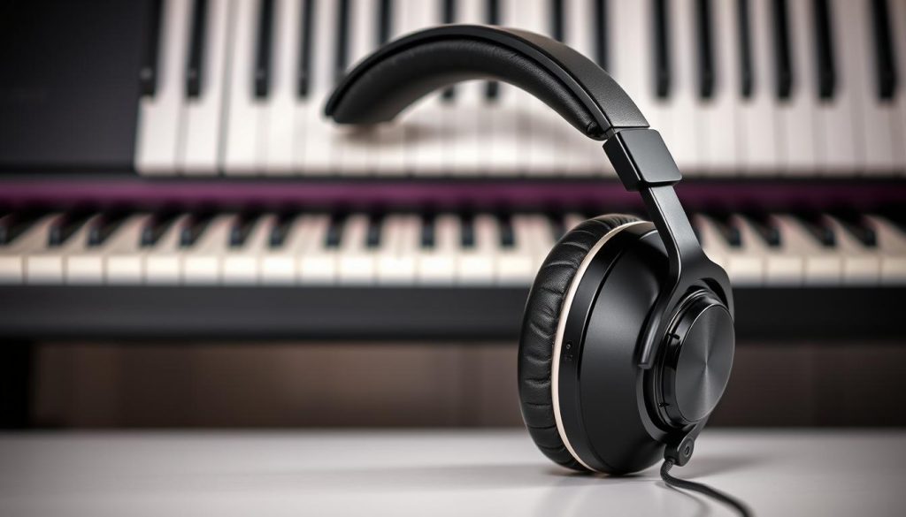 A sleek and modern high-end gaming headset, the "gamme casque" takes center stage on a minimalist desktop. Gleaming chrome accents and a matte black finish exude premium quality, while plush memory foam ear cups and an adjustable headband promise hours of comfortable, immersive audio. Positioned prominently against a blurred background of a grand piano keyboard, the headset conveys a harmonious fusion of music and gaming. Soft, directional lighting accentuates the headset's elegant curves and highlights the attention to detail. This sophisticated "gamme casque" effortlessly bridges the worlds of professional audio and elite gaming performance. A sleek and modern high-end gaming headset, the "gamme casque" takes center stage on a minimalist desktop. Gleaming chrome accents and a matte black finish exude premium quality, while plush memory foam ear cups and an adjustable headband promise hours of comfortable, immersive audio. Positioned prominently against a blurred background of a grand piano keyboard, the headset conveys a harmonious fusion of music and gaming. Soft, directional lighting accentuates the headset's elegant curves and highlights the attention to detail. This sophisticated "gamme casque" effortlessly bridges the worlds of professional audio and elite gaming performance.